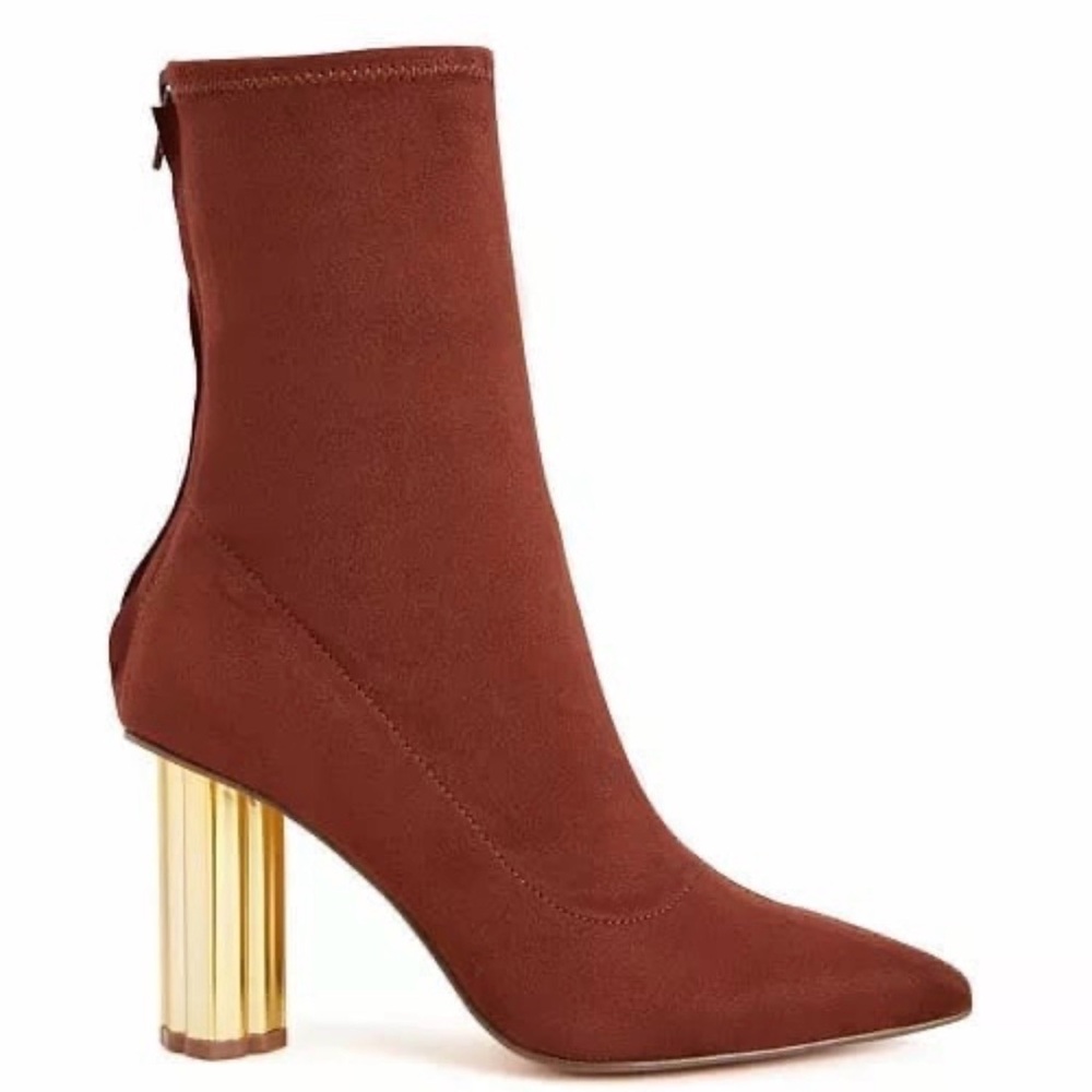 Katy Perry Collections Rust Boots with Metallic Heel